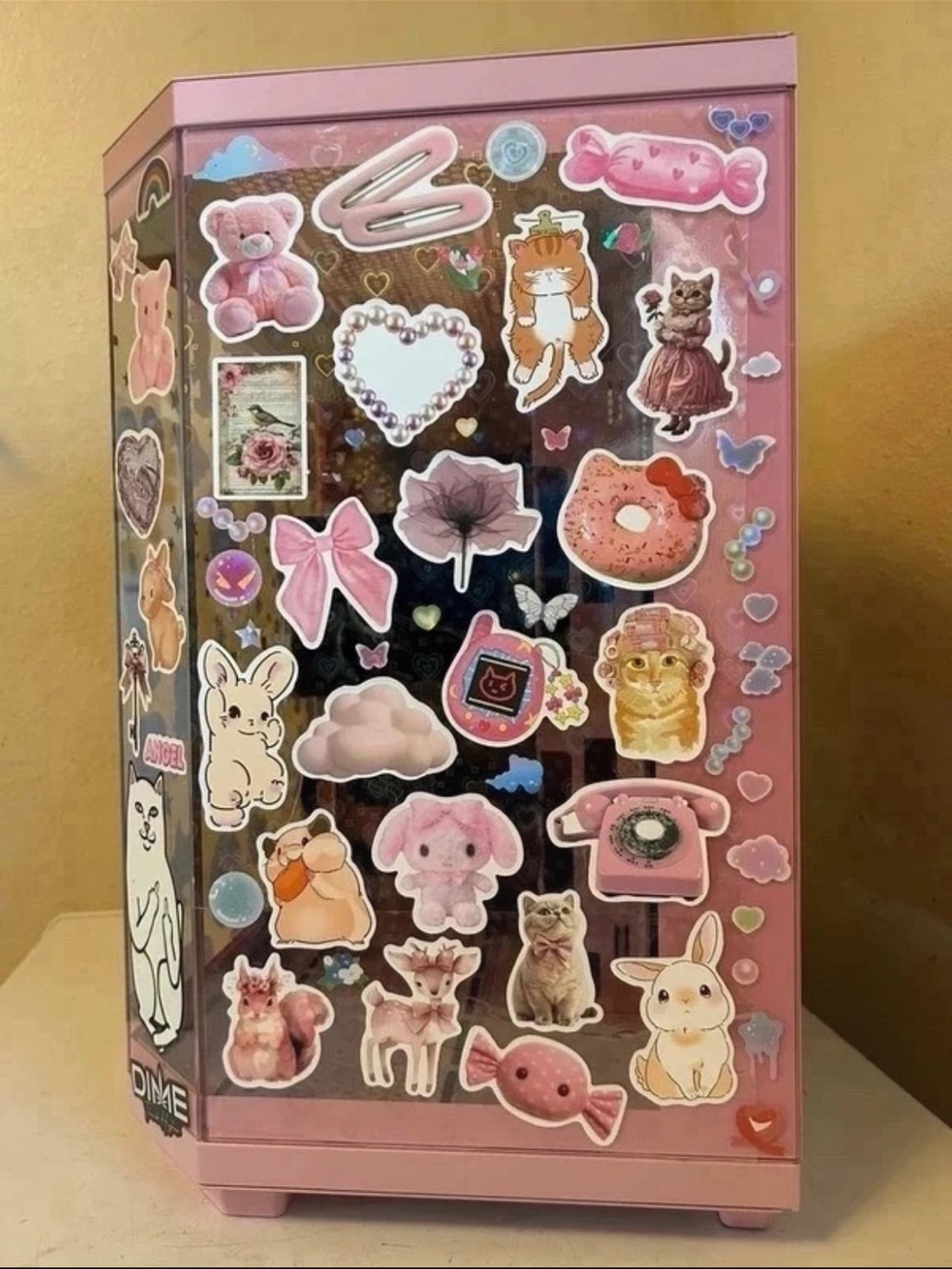 Pink Decorative Sticker-Covered PC - Picture 4 of 12